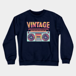 Vintage Retro Boom box Crewneck Sweatshirt